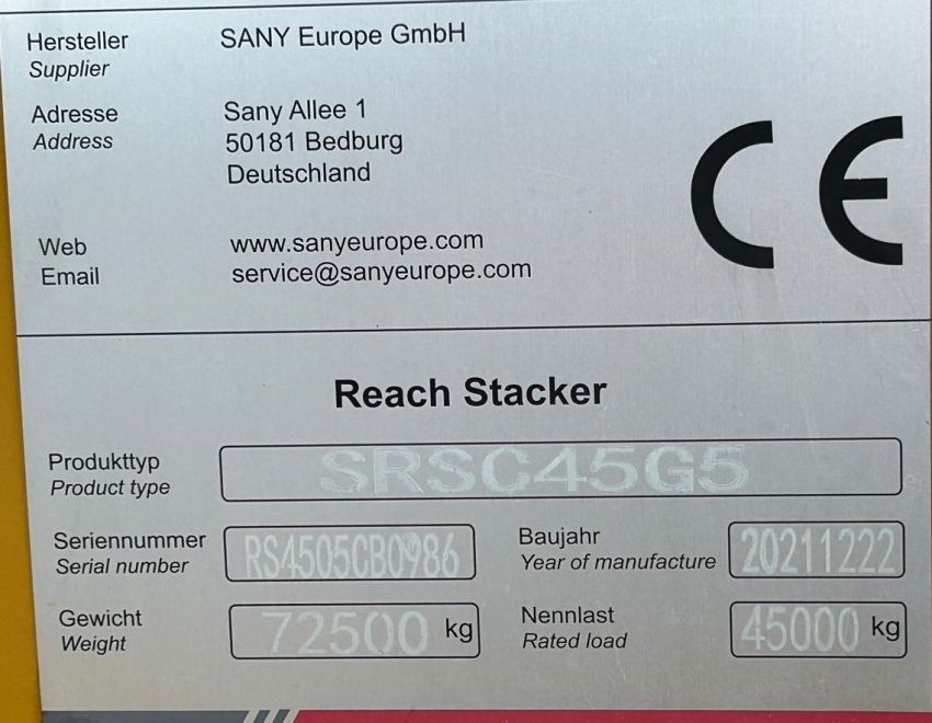 Used SANY Reach Stacker-SRSC45G5-p